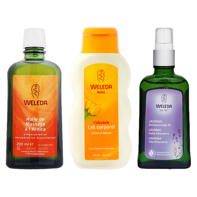 ヴェレダ WELEDA ヴェレダ アルニカ マッサージオイル 200ml とカレンドラ ベビーミルクローション 200ml とラベンダーオイル 100ml のセット
