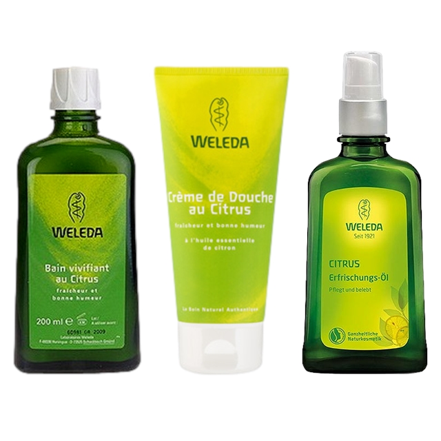 ヴェレダ シトラス 3点セット/ バスミルク 200ml ＋ クリーミーボディウォッシュ 200ml ＋ オイル 100ml ポンプ付