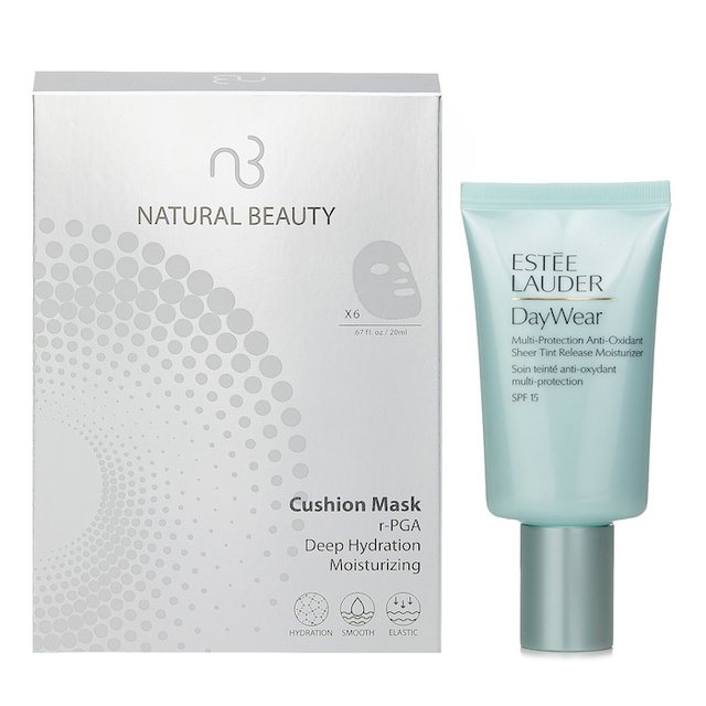 エスティローダー エスティ ローダー デイウェア シアー ティント モイスチャライザー + ナチュラル ビューティー ハイドレーション マスク2pcs50ml+消費期限間近6枚x20ml