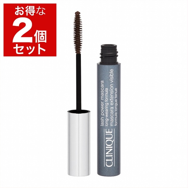 クリニーク ラッシュ パワー マスカラ ロング ウェアリング フォーミュラ 6ml x 2 04 ダークチョコレート