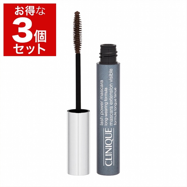 クリニーク ラッシュ パワー マスカラ ロング ウェアリング フォーミュラ 6ml x 3 04 ダークチョコレート