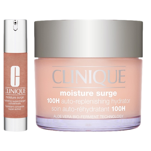 クリニーク モイスチャー サージ ハイドレーティング コンセントレート ＋ ジェルクリーム 100H セット48ml+200ml免税店限定