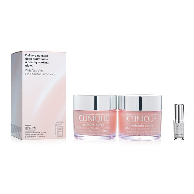 クリニーク クリニーク モイスチャー サージ ジェルクリーム 100H × ナチュラル ビューティー ハイドレイティング アイ 2pcs200mlx2+15ml