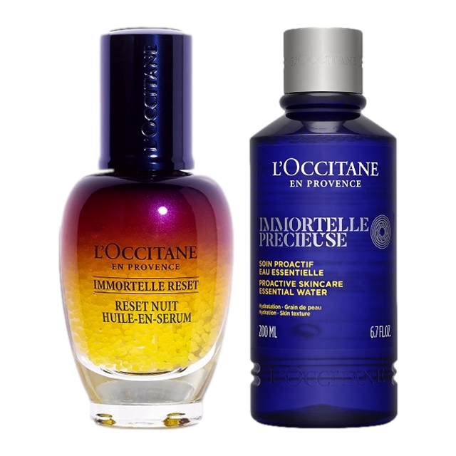 ロクシタン イモーテル 2点セット/ オーバーナイトリセットセラム 30ml ＋ エッセンシャルフェイスウォーター 200ml