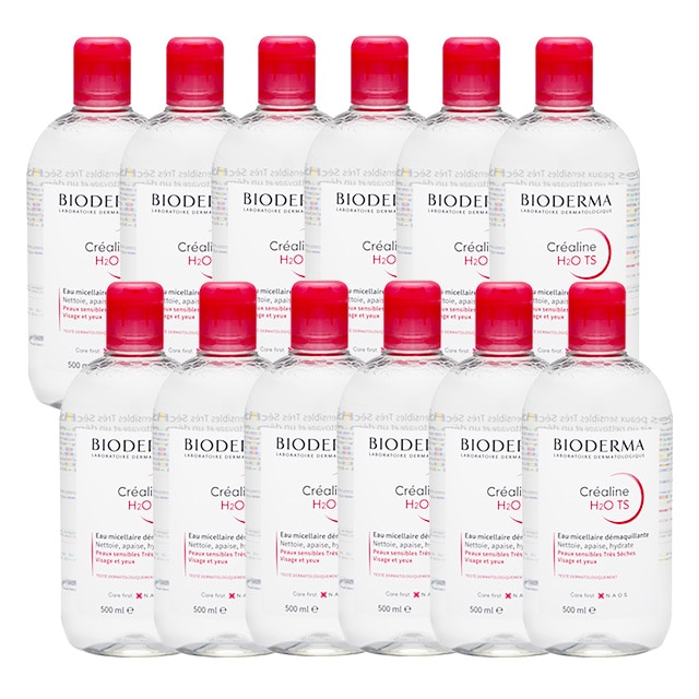 ビオデルマ クレアリヌ サンシビオ TS H2O ソリューションミスレール 乾燥肌 500ml 12個 セット