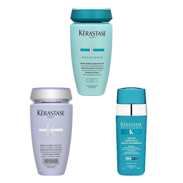 ケラスターゼ ケラスターゼ レジスタンス RE セラム セラピュート 30ml とレジスタンス RE バン ド フォルス アーキテクト 250ml とBL バン ブロンド アブソリュ 250ml のセット