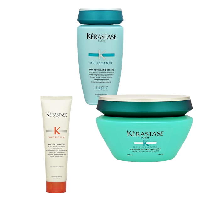 ケラスターゼ ケラスターゼ ニュートリティブ ネクター テルミック ポリッシング/ナリッシング ミルク 150ml とレジスタンス RE バン ド フォルス アーキテクト 250ml とレジスタンス RE マスク エクステンショニスト 200ml のセ