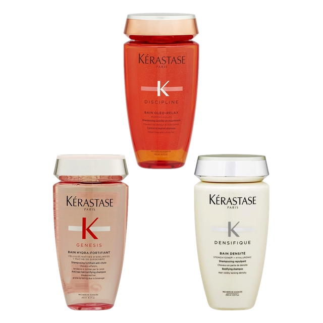 ケラスターゼ DS バン デンシフィック（スカルプケア） 250ml とディシプリン DP バン オレオ リラックス 250ml とジェネシス バン イドラ フォーティファイ（ダメージヘア） 250ml のセット