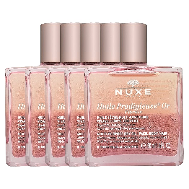 ニュクス プロディジュー フローラル ゴールド オイル50ml x 5お得な5個セット