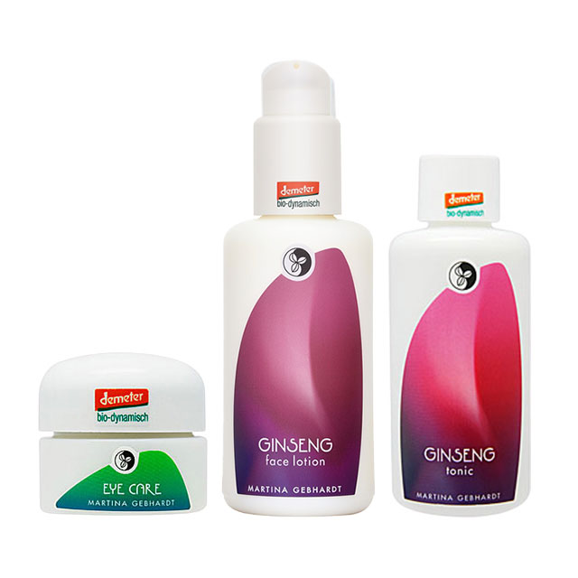 マルティナ アイケアクリーム & ジンセナ モイスチャーミルク & ジンセナ フェイシャルローションセット15ml+100ml+100ml