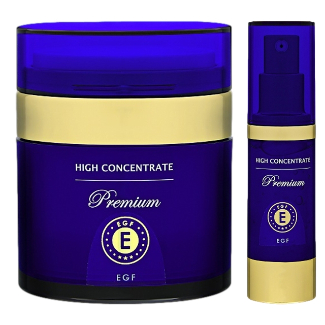 ハイコンセントレート プレミアム EGF クリーム 50g とプレミアム EGF セラム 30ml 在庫処分セールのセット
