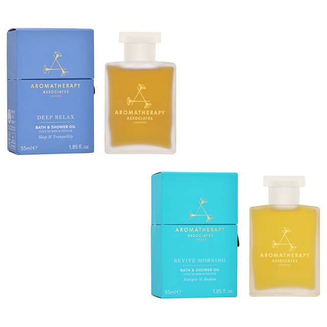 アロマセラピーアソシエイツ リバイブ モーニング＆ディープリラックス バスアンドシャワーオイル各55ml2点