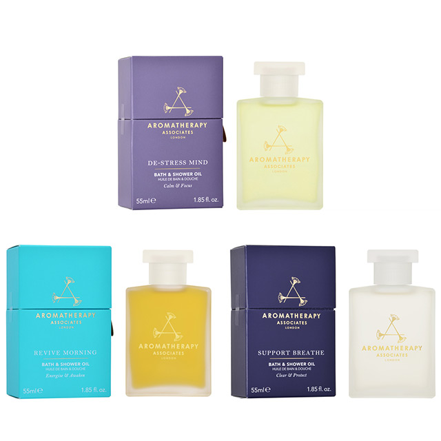 アロマセラピーアソシエイツ バスアンドシャワーオイル3種セット ディ・ストレス マインド +リバイブ モーニング +サポート ブリーズ 各55ml