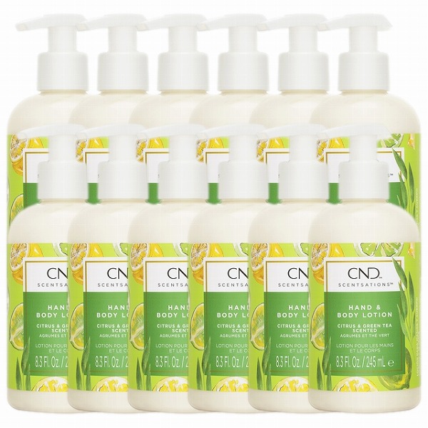 クリエイティブネイルデザイン センセーション ハンド＆ボディローション 245ml/8.3fl.oz x 12 シトラス＆グリーンティー