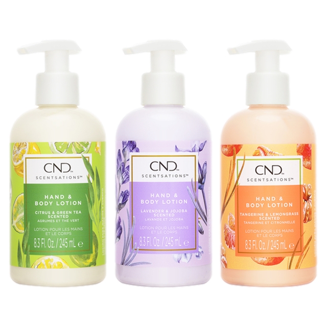 クリエイティブネイルデザイン（CND) センセーション ハンド＆ボディローション 3種セット245mlx3シトラスGT+Lホホバ+タンジェリンLG