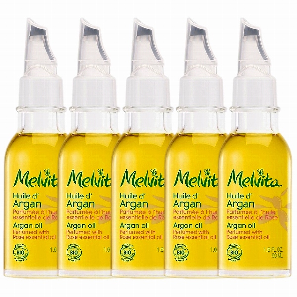 メルヴィータ ビオオイル アルガンオイル ローズ50ml x 5お得な5個セット