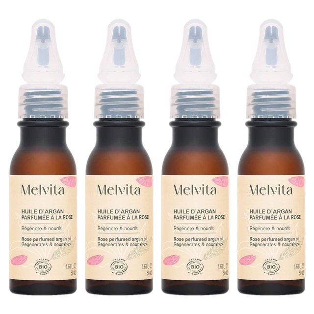 メルヴィータ ビオオイル アルガンオイル ローズ(リニューアルパッケージ)50ml/1.6fl.oz. x 4