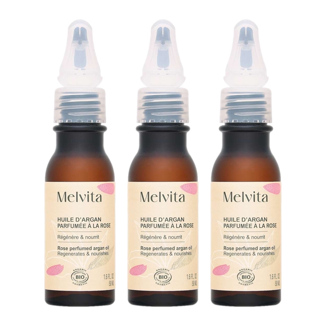 メルヴィータ ビオオイル アルガンオイル ローズ(リニューアルパッケージ)50ml/1.6fl.oz. x 3