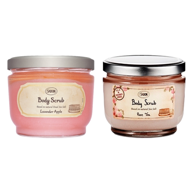 サボン ボディスクラブ 2種セット600gx2ラベンダーアップル +ローズティー