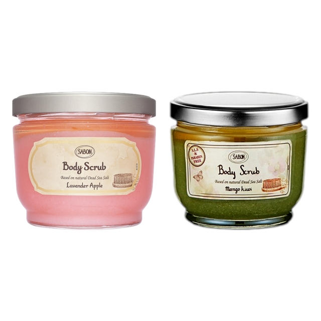 サボン ボディスクラブ 2種セット600gx2ラベンダーアップル +マンゴーキウイ