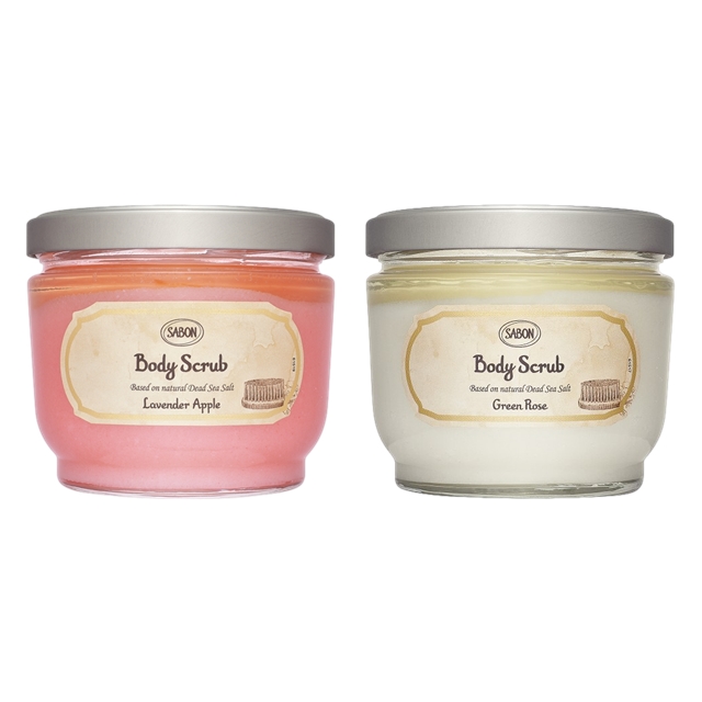 サボン ボディスクラブ 2種セット600gx2ラベンダーアップル +グリーンローズ