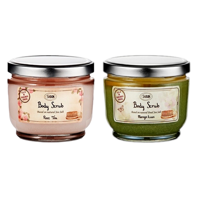 サボン ボディスクラブ 2種セット600gx2ローズティー+マンゴーキウイ