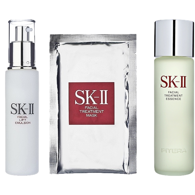 エスケーツー（SK-II／SK2） フェイシャル トリートメントエッセンス+エマルジョン +マスクのセット230ml+100g+1枚