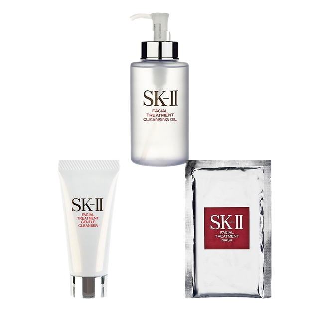 エスケーツー（SK-II／SK2） ピテラベーシックケア クレンジング＋お試しミニ3点セット/FTクレンジングオイル 250ml ＋ FTマスク 1枚 ＋ FTジェントルクレンザー 20g