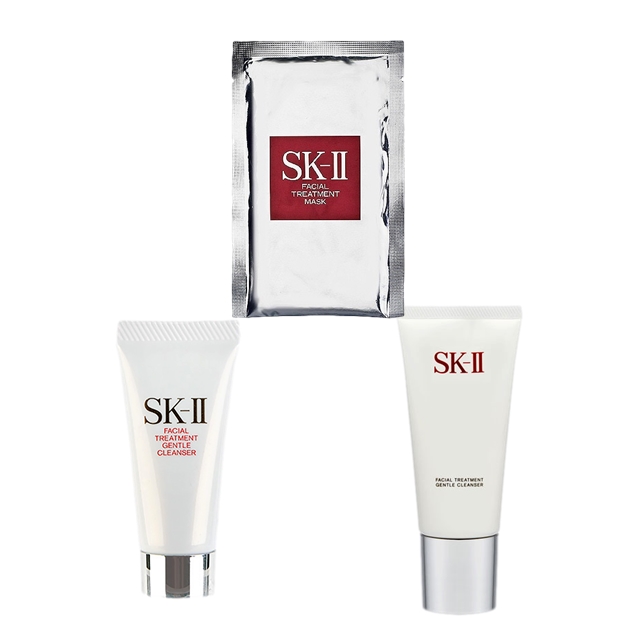 エスケーツー（SK-II／SK2） ピテラベーシックケア 3点セット/FTジェントルクレンザー 120g ＋ FTマスク 1枚 ＋ FTジェントルクレンザー 20g