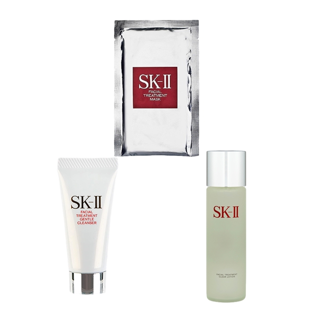 エスケーツー（SK-II／SK2） ピテラベーシックケア 3点セット/FTマスク 1枚 ＋ FTジェントルクレンザー 20g ＋ FT クリア ローション 230ml