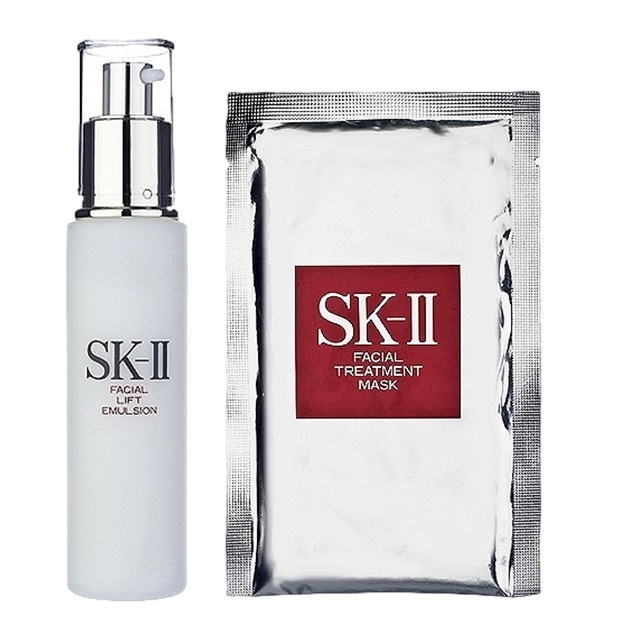 エスケーツー ( SK-II SK2 ) ピテラベーシックケア 2点セット フェイシャル リフト エマルジョン 100g ＋ FTマスク 1枚