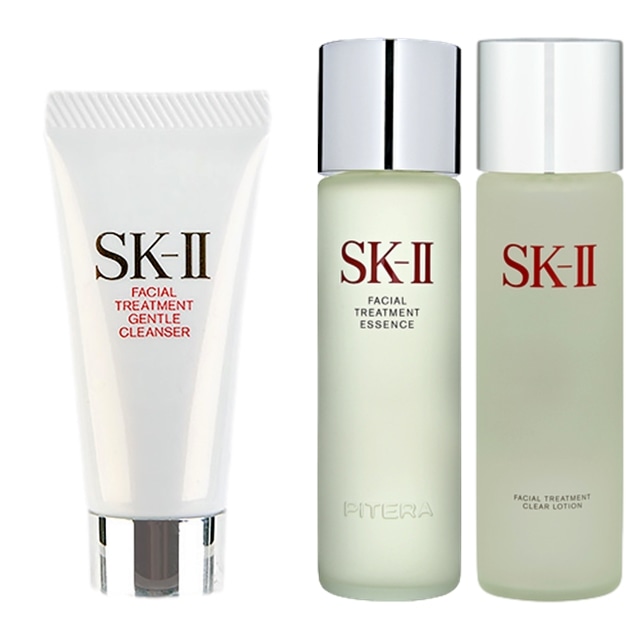 エスケーツー ( SK-II SK2 ) ピテラベーシックケア 3点セット FTジェントルクレンザー 20g + FT エッセンス 230ml +  FT クリア ローション 230ml