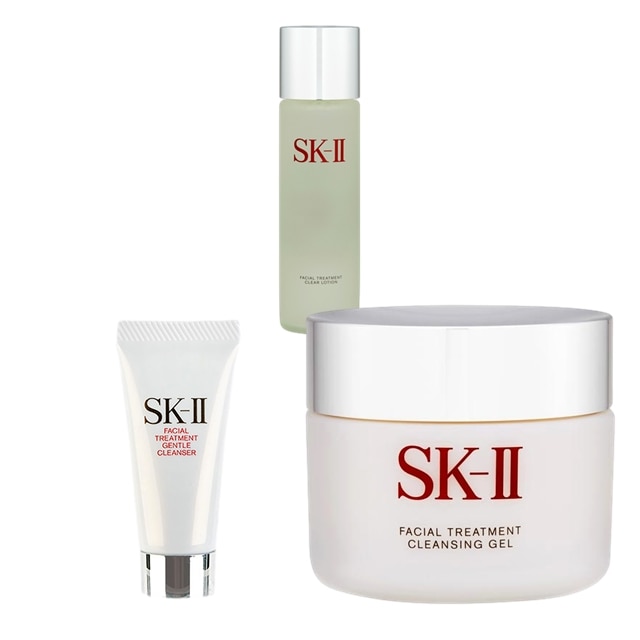 エスケーツー（SK-II／SK2） ピテラベーシックケア 3点セット/FTジェントルクレンザー 20g + FT クリア ローション 230ml + FT クレンジング ジェル 80g