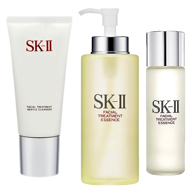 エスケーツー（SK-II／SK2） ピテラベーシックケア 3点セット/FTジェントルクレンザー 120g ＋ FT エッセンス 330ml ＋ FT エッセンス 30ml120g+330ml+30ml