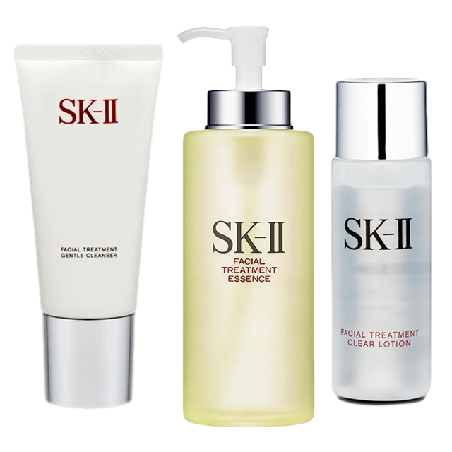 エスケーツー（SK-II／SK2） フェイシャルトリートメント ジェントルクレンザー ＋ エッセンス ＋ クリア ローションセット120g+330ml+30ml