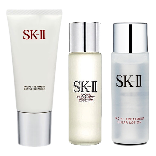 エスケーツー（SK-II／SK2） フェイシャルトリートメント ジェントルクレンザー ＋ エッセンス ＋ クリア ローションセット120g+30mlx2