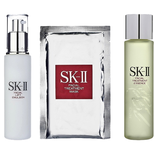 エスケーツー（SK-II／SK2） フェイシャル トリートメントエッセンス+エマルジョン +マスクのセット250ml+100g+1枚