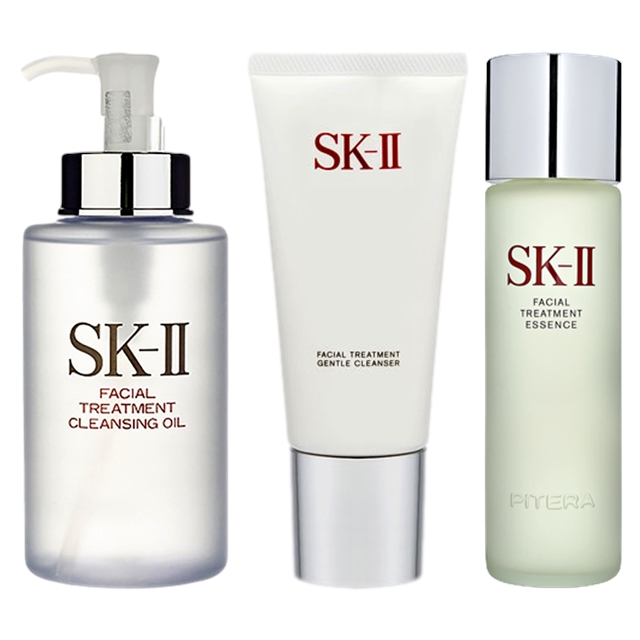 エスケーツー（SK-II／SK2） ピテラベーシックケア 3点セット/フェイシャル トリートメント クレンジングオイル 250ml ＋ フェイシャルトリートメントジェントルクレンザー 120g ＋ フェイシャル トリートメント エッセンス 230ml