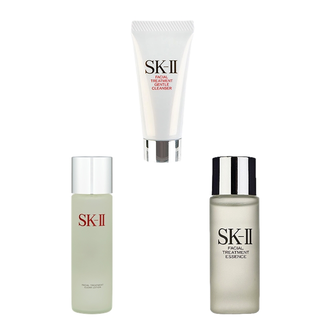 エスケーツー（SK-II／SK2） フェイシャルトリートメント ジェントルクレンザー ＋ エッセンス ＋ クリア ローションセット20g+75ml+230ml