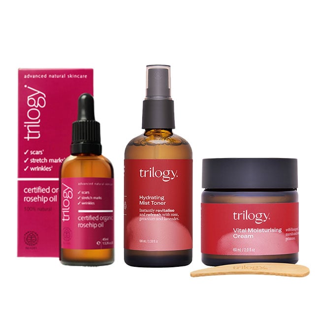 トリロジー ローズヒップ オイル & ハイドレイティング ミストトーナー & バイタル モイスチュアライジング クリームセット 45ml/1.52fl.oz+100ml/3.3fl.oz+60g