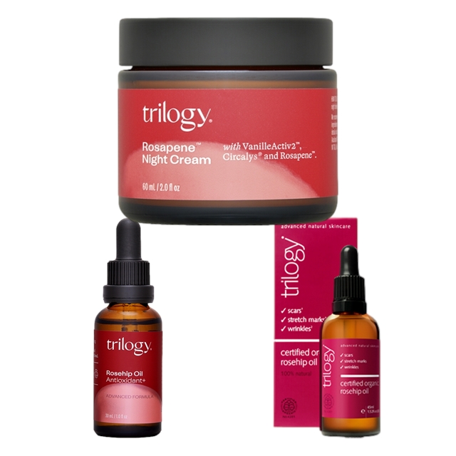 トリロジー ローズヒップ オイル 45ml BIGサイズ とロザピン プラス 30ml とロザピン ナイトクリーム 60ml/2fl.oz のセット