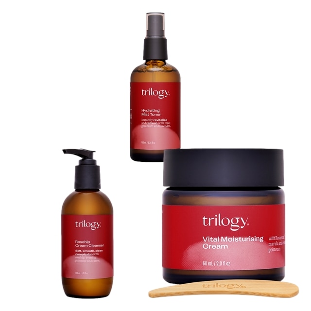 トリロジー ベーシックケア 3点セット クレンジング クリーム 200ml ＋ ハイドレイティング ミストトーナー 100ml ＋ バイタル モイスチュアライジング クリーム 60g