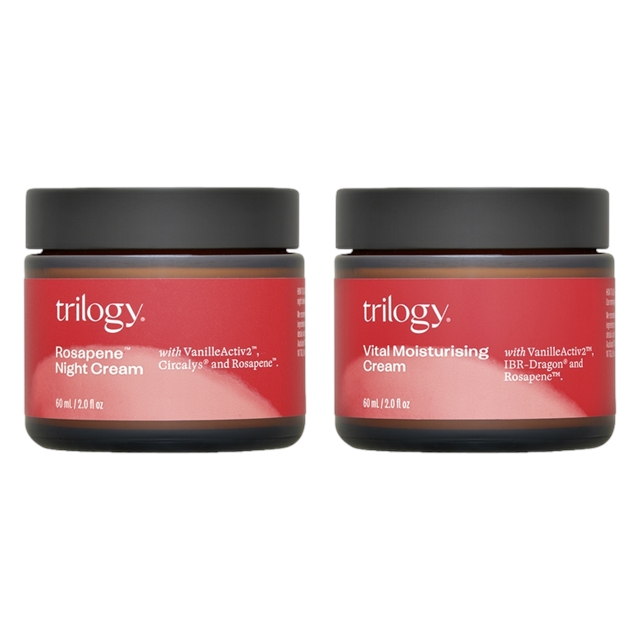 トリロジー ベーシックケア 2点セット/ロザピン ナイトクリーム 60ml ＋ バイタル モイスチュアライジング クリーム 60g