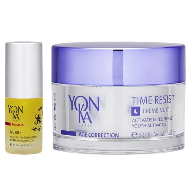 ヨンカ ニュートリ + とエイジコレクション タイムレジスト ナイトクリーム セット15ml+50ml