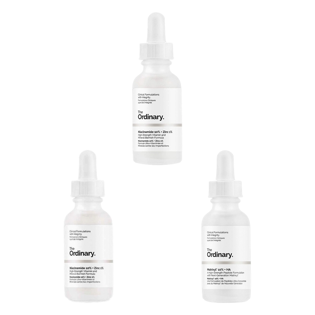 ジ・オーディナリー マトリキシル10%+ヒアルロン酸 30ml とナイアシンアミド 10% + 亜鉛 1% 60ml とナイアシンアミド 10% + 亜鉛 1% 30ml のセット