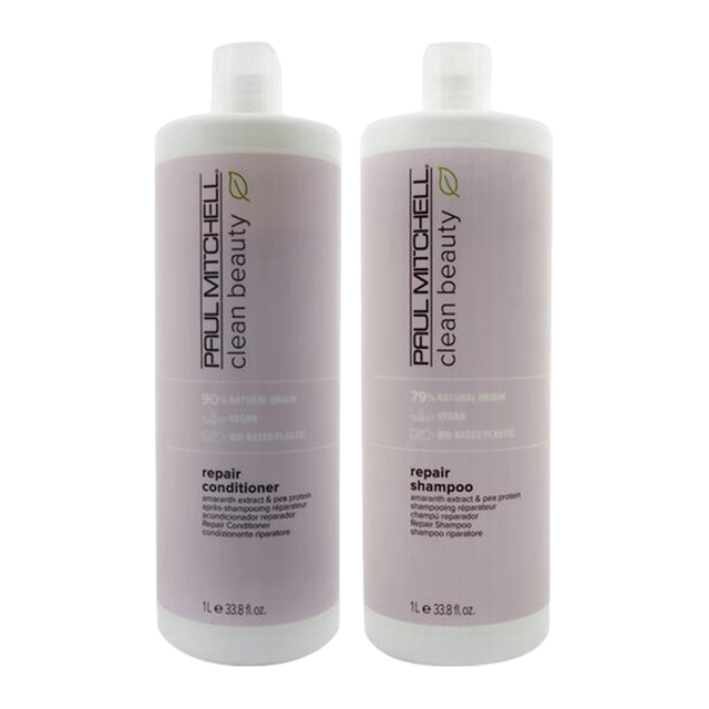 ポールミッチェル クリーン ビューティー リペアー シャンプー と クリーン ビューティー リペアー コンディショナー のセット1000ml(サロンサイズ）x2