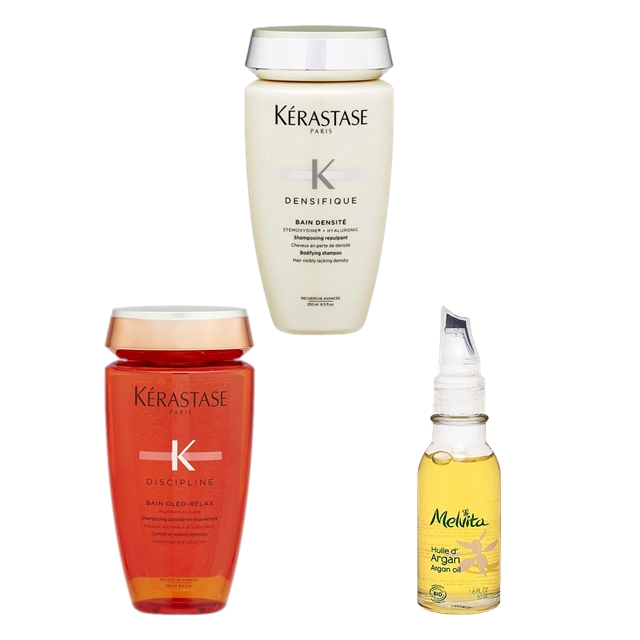お得な特別セット ケラスターゼ DS バン デンシフィック（スカルプケア） 250ml と ケラスターゼ ディシプリン DP バン オレオ リラックス 250ml と メルヴィータ ビオオイル アルガンオイル 50ml のセット
