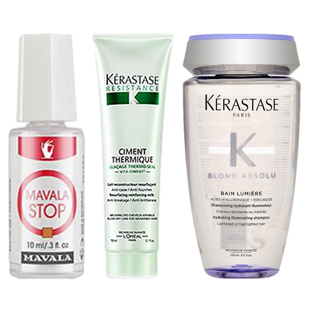 お得な特別セット マヴァラ バイターストップ 10ml と ケラスターゼ レジスタンス RE シモンテルミック 150ml と ケラスターゼ ブロンドアブソリュ BL バン ルミエール 250ml のセット