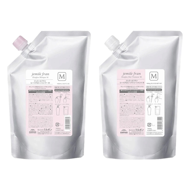 ミルボン ジェミールフラン ヒートグロス シャンプー M ＋トリートメント M 1000ml+1000ｇ
