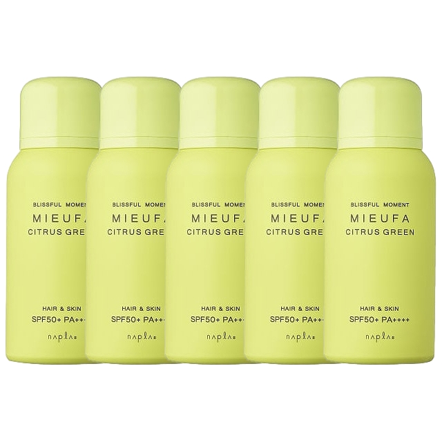 ナプラ ミーファ フレグランスUVスプレー80g x 5シトラスグリーン